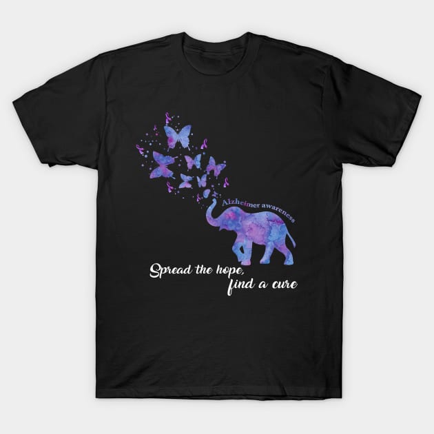 Alzheimer Awareness Spread The Hope Find A Cure Gift T-Shirt by thuylinh8